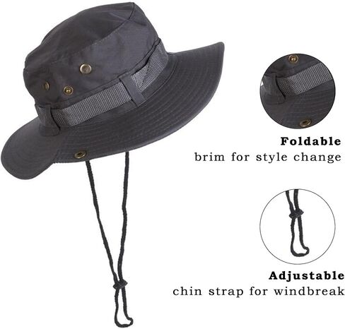 قبعات HUDANHUWEI الخارجية القابلة للطي للشمس بحافة واسعة، قبعة صيد، قبعة للتنزه سيرًا على الأقدام للنساء والرجال in Kuwait