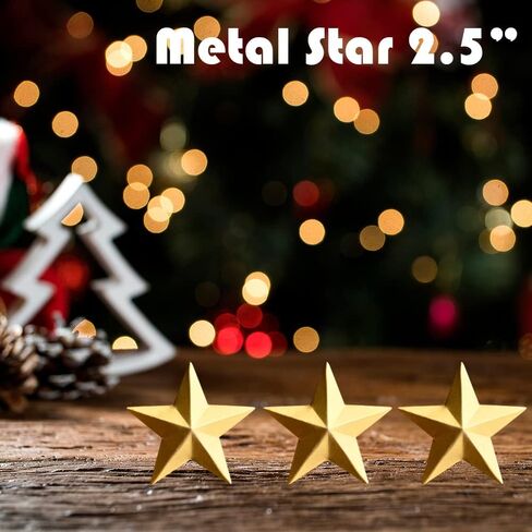 20 Pieces 2.3 Inch Metal Star, Barn Star for Home Decoration, Hanging Wall Decor for House, Iron Vintage Wall Arts and Crafts, Christmas Indoor Outdoor Decorations (Black) in Saudi Arabia