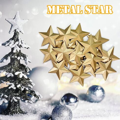 20 Pieces 2.3 Inch Metal Star, Barn Star for Home Decoration, Hanging Wall Decor for House, Iron Vintage Wall Arts and Crafts, Christmas Indoor Outdoor Decorations (Black) in Saudi Arabia