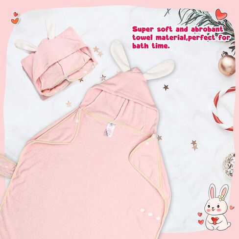 Dog Pets Bathrobe, Soft Breathable Super Absorbent Dog Robes Drying Dogs Bath Robe After Small Medium Pet Dog Bath Beach Pool (Pink Rabbit, M) in Kuwait