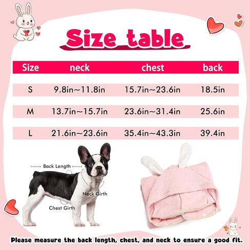 Dog Pets Bathrobe, Soft Breathable Super Absorbent Dog Robes Drying Dogs Bath Robe After Small Medium Pet Dog Bath Beach Pool (Pink Rabbit, M) in Kuwait