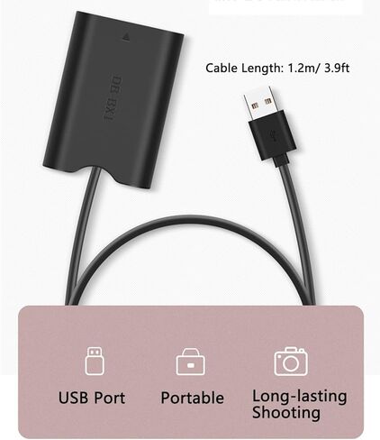 محول وصلة بطارية وهمية بتيار مستمر مع كيبل طاقة USB لكاميرات سوني M3/ M4/ M5/ M6/ M7/ RX100/ CX240E/ RX1R/ AS50/ HX90/ ZV1 من NP-BX1 in Kuwait