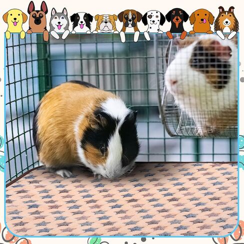 16 Pack Small Pet Blankets Soft Dog Flannel Blankets Washable Guinea Pig Blankets Hamster Bedding Mat Cage Liners Sleep Mat Pad Cover with Paw Print for Puppy Kitten Rabbit Hamster Chinchilla Hedgehog in Kuwait