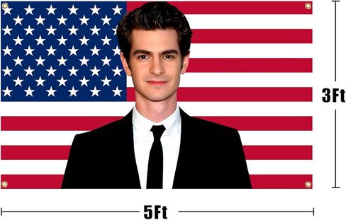 لافتة حائط من RLinea Andrew Tapestry Garfield مقاس 3X5Ft College Dorm Room Man مع 4 حلقات نحاسية in Kuwait