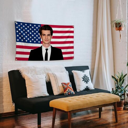 لافتة حائط من RLinea Andrew Tapestry Garfield مقاس 3X5Ft College Dorm Room Man مع 4 حلقات نحاسية in Kuwait