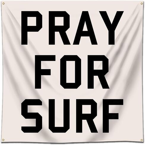 لافتة مور براي لركوب الأمواج، اقتباسات ملهمة، علم معلق على الحائط لديكور غرفة النوم in Kuwait