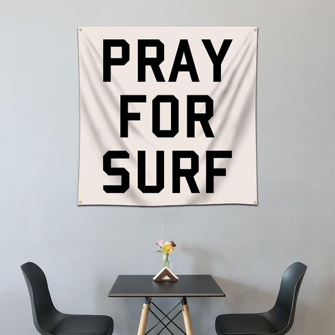 لافتة مور براي لركوب الأمواج، اقتباسات ملهمة، علم معلق على الحائط لديكور غرفة النوم in Kuwait