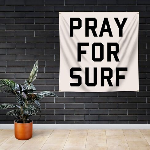 لافتة مور براي لركوب الأمواج، اقتباسات ملهمة، علم معلق على الحائط لديكور غرفة النوم in Kuwait