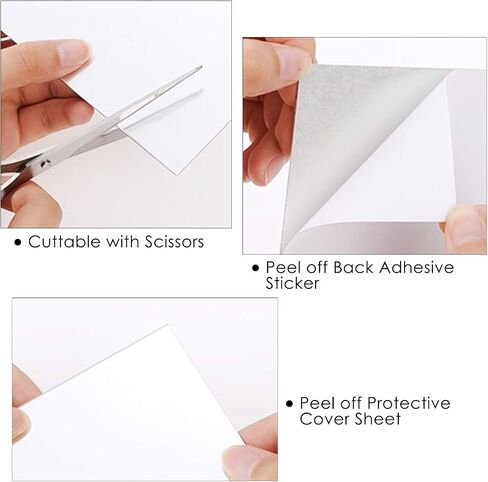 BBTO 10 Pieces Self Adhesive Mirror Tiles Wall Cut to Size Mirror Stickers Flexible Non Glass Mirror Sheets for Home Living Room Wall Decor (8 x 10 Inch) in Saudi Arabia