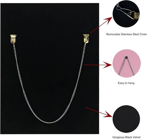 BOMINICA مرآة حائط مستطيلة من الكريستال الماسي مع مرآة بسلسلة من الفولاذ المقاوم للصدأ لغرفة النوم وغرفة المعيشة والممر، 30.48 سم × 40.64 سم in Kuwait