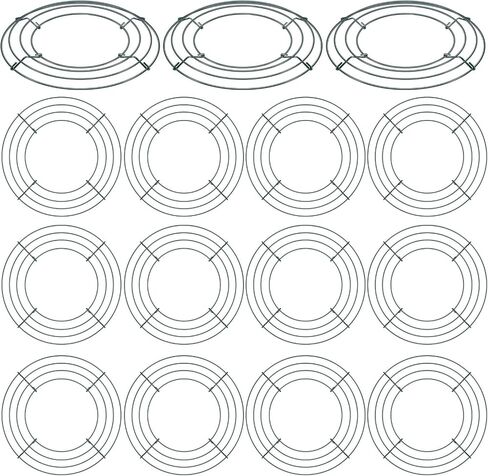15 Pieces Metal Wire Wreath Frames Round Green Floral Wire Wreaths Flat Wire Wreath Making Rings Holiday Wire Wreath Forms for Christmas New Year Valentine's Day Wreath Garland, 8 Inches in Saudi Arabia