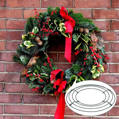 15 Pieces Metal Wire Wreath Frames Round Green Floral Wire Wreaths Flat Wire Wreath Making Rings Holiday Wire Wreath Forms for Christmas New Year Valentine's Day Wreath Garland, 8 Inches in Saudi Arabia