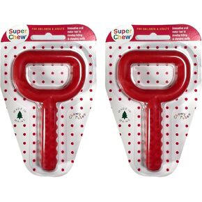 Chewy Tubes, 2 Pack - Red Super Chews - Pediatric and Adult Sensory Treatment Tool