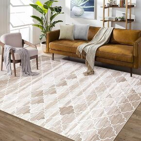 CAROMIO Washable Area Rug Modern Moroccan Entryway Rug Area Rug Stain Resistant Non-Slip Accent Rug Distressed Trellis Floor Carpet for Indoor Front Entrance Kitchen Bathroom, Grey, 2' x 3'