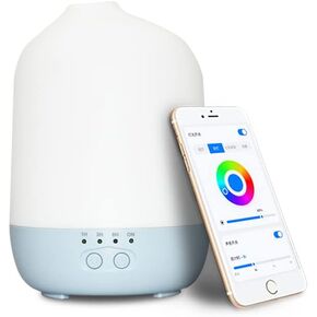 موزع روائح الزيوت العطرية من Zoeson - تحكم في تطبيق الهاتف الذكي، موزع روائح عطرية تلقائياً لغرفة النوم/المكتب/الرحلة (300 مل) (وردي) in Kuwait