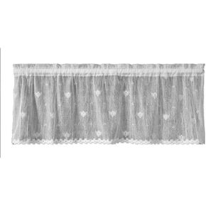 Heritage Lace Bee Valance with Trim, 45 by 15", White in Saudi Arabia