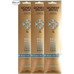 Gonesh Incense Extra Rich- Rain (20 Sticks in 1 Pack) (Pack of 3) in Saudi Arabia