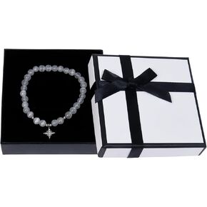Nwvuop 2 Pack Small Gift Box with Lids, 9× 9× 3cm Bracelet Necklace Gift Box Jewelry Gift Boxes with Lids for Birthday Mother’s Day Valentine’s Day, White in Saudi Arabia