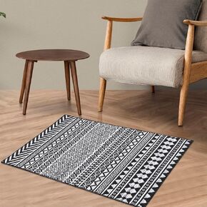 RUGSREAL Machine Washable Rug Boho Non-Slip Area Rug Stain Resistant Low Pile Rug Non-Shed Large Farmhouse Carpet for Living Room Bedroom, 8' x 10'