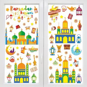 Ramadan Decorations 8 Sheets Ramadan Home Decoration Ramadan Window Clings Eid Home Decoration Ramadan Window Stickers Eid Window clings Ramadan Mubarak Decor Eid Window Stickers in Kuwait