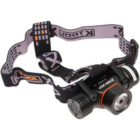 مصباح أمامي LED XD5555 من K Tool International للكراجات ومحلات الإصلاح والأعمال اليدوية، قابل لإعادة الشحن، 2000 لومن، 3.7 فولت، قاعدة مغناطيسية، دوران 180 درجة، مقاومة للماء IP65، (2) أوضاع، أسود in Kuwait