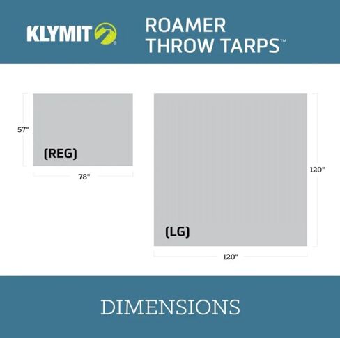Klymit Roamer خيمة قماش القنب وبطانية التخييم - تستخدم كقماش أرضي أو مأوى - نمط خريطة توبو أخضر كبير in Kuwait