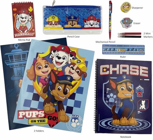 Fast Forward Nickelodeon Paw Patrol 16" Backpack with Lunch Box Set - 13 Piece Bundle with Variety School Supplies Including Pencil Case, Notebook, Folders and More in Saudi Arabia