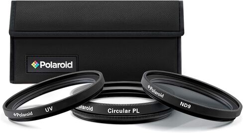 Polaroid Optics 55mm 3-Piece Filter Kit Set [UV,CPL, Neutral Density] includes Nylon Carry Case – Compatible w/ All Popular Camera Lens Models. in Saudi Arabia