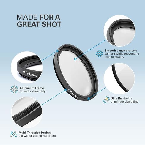 Polaroid Optics 55mm 3-Piece Filter Kit Set [UV,CPL, Neutral Density] includes Nylon Carry Case – Compatible w/ All Popular Camera Lens Models. in Saudi Arabia