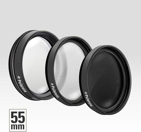 Polaroid Optics 55mm 3-Piece Filter Kit Set [UV,CPL, Neutral Density] includes Nylon Carry Case – Compatible w/ All Popular Camera Lens Models. in Saudi Arabia