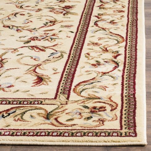 سجادة SAFAVIEH Lyndhurst Collection Accent - 4 × 6 بوصة، عاجي وعاجي، تصميم ملتف، لا يتساقط ويسهل العناية به، مثالي للمناطق ذات حركة المرور العالية في المدخل، وغرفة المعيشة، وغرفة النوم (LNH322A) in Saudi Arabia