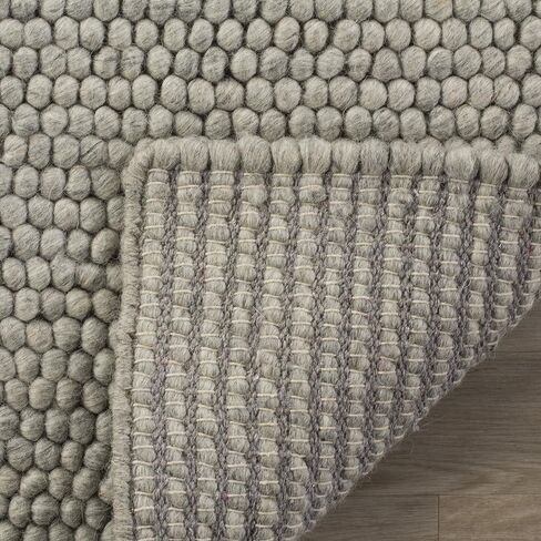 SAFAVIEH Natura Collection NAT620C Handmade Premium Wool Entryway Foyer Living Room Bedroom Kitchen Runner Rug 2'3" x 6' Silver in Saudi Arabia