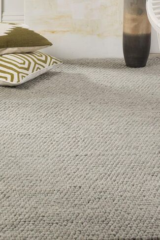 SAFAVIEH Natura Collection NAT620C Handmade Premium Wool Entryway Foyer Living Room Bedroom Kitchen Runner Rug 2'3" x 6' Silver in Saudi Arabia
