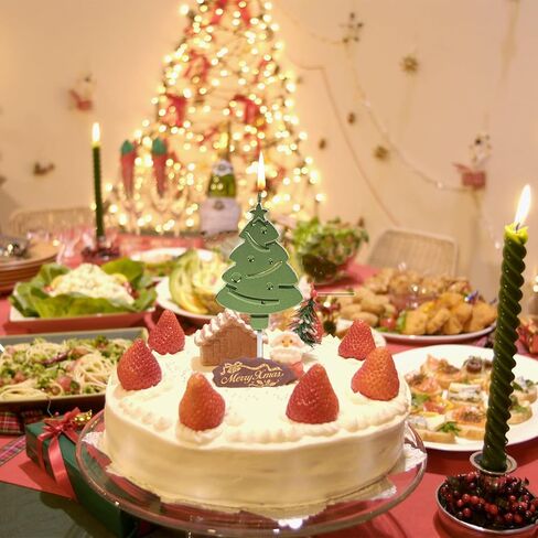 4pcs Christmas Themed Candles, 2.56" in Candle Length Christmas Cake Candles Elk Snowman Xmas Tree Santa Claus Shaped Birthday Cake Candles for Winter Holiday Party Home Gathering in Saudi Arabia