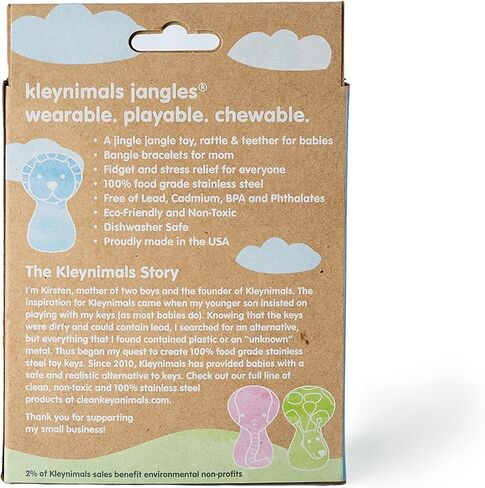 Jangles - Stainless Steel Teething Bracelet and Fidget Toy - Made in USA - by Kleynimals in Kuwait