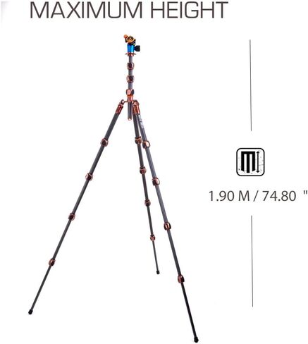 3 Legged Thing Albert Kit 2.0 Carbon Fiber Compact Travel Tripod System with AirHed Pro Ballhead - Metallic Slate Grey (ALBERTKITGREY2) in Saudi Arabia