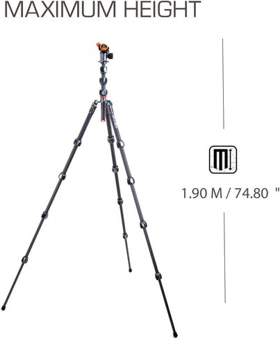 3 Legged Thing Albert Kit 2.0 Carbon Fiber Compact Travel Tripod System with AirHed Pro Ballhead - Earth Bronze (ALBERTKIT2) in Kuwait