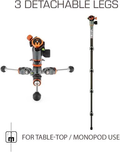 3 Legged Thing Albert Kit 2.0 Carbon Fiber Compact Travel Tripod System with AirHed Pro Ballhead - Earth Bronze (ALBERTKIT2) in Kuwait