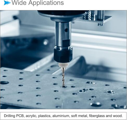 لقم الثقب CoCud Micro PCB، حافة القطع 1/8 بوصة، 1.1 مم - 2.0 مم، لقمة مثقاب لوحة دائرة الطباعة - (التطبيقات: لآلة النقش بالحفر باستخدام الحاسب الآلي)، مجموعة واحدة (10 قطع) in Saudi Arabia