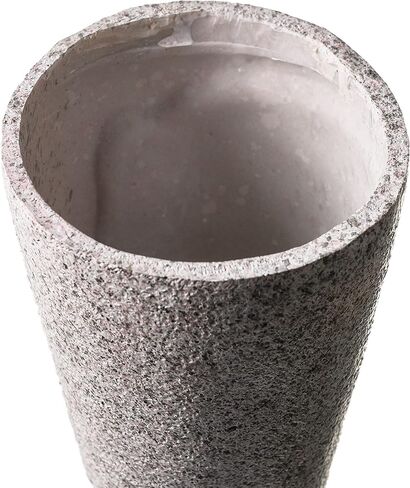 Everlasting Silk Flowers Cemetery Vase with Stakes - Plastic Flower Vases with 2 Ground Spikes, Draining Holes - for Garden, Lawn, Yard - Memorial Grave Decorations 12.7x3.4x3.9, Grey Granite Design in Saudi Arabia