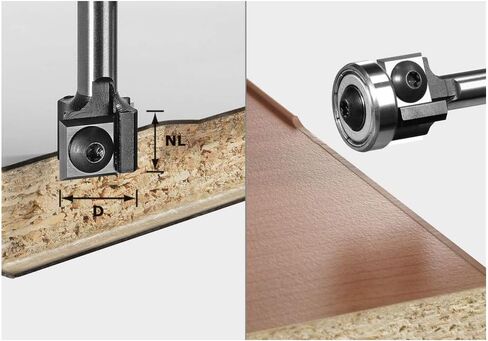 Festool 499806 Straight Edge Trimming Bit HW D19/12, 8mm Shank in Saudi Arabia