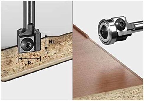 Festool 499806 Straight Edge Trimming Bit HW D19/12, 8mm Shank in Saudi Arabia
