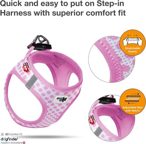 Curli Puppy Harness Vest Air Mesh with Lead in Kuwait