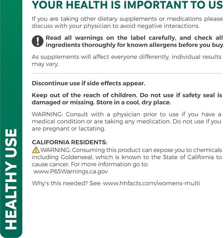فيتامينات متعددة للنساء (غير معدلة وراثيا) فيتامينات ومعادن لتعزيز الطاقة ومضادات الاكسدة وصحة الشعر والعين - مع البيوتين والزنك والمغنيسيوم واللوتين - فيتامينات بلس - 60 كبسولة in Kuwait