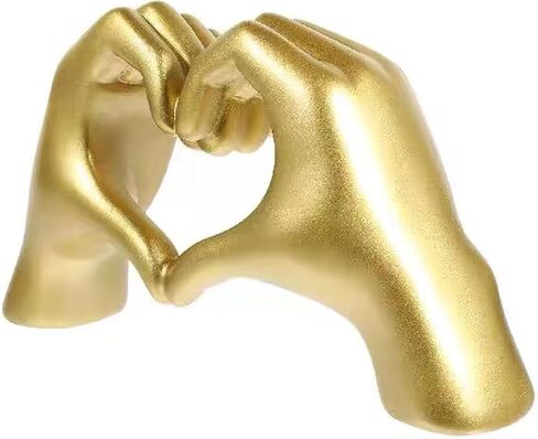 POKSAUAE تمثال إصبع الحب لتزيين الإيماءات الذهبية يمكن استخدامه للأزواج والهدايا التذكارية والأزواج in Kuwait