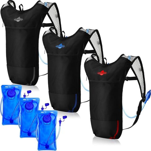 3 Pcs Hydration Backpack Pack with 2l Water Bladder, Hydration Pack with Hydration Bladder Hiking Running Cycling Biking Water Backpack for Men and Women in Saudi Arabia