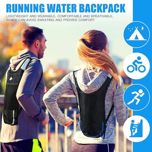 3 Pcs Hydration Backpack Pack with 2l Water Bladder, Hydration Pack with Hydration Bladder Hiking Running Cycling Biking Water Backpack for Men and Women in Saudi Arabia