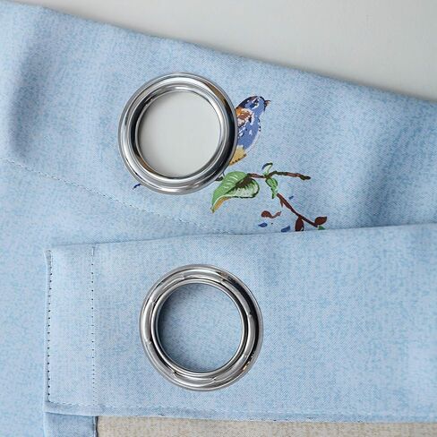 Birds Blackout Curtains for Bedroom 84 inches Long Farmhouse Patterned Floral Window Drapes for Living Room 2 Panels Khaki in Kuwait