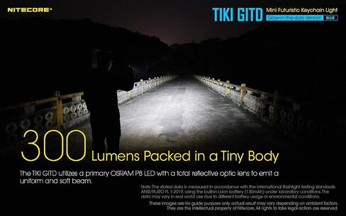 Nitecore Tiki GITD Green Keychain Flashlight with UV & High CRI Light, 300 Lumen Everyday Carry USB Rechargeable and USB Charging Cable in Saudi Arabia