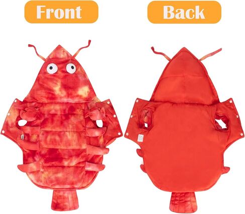 زي جراد البحر للكلاب من Rypet أزياء الهالوين المضحكة للكلاب الصغيرة ملابس الشتاء L in Kuwait